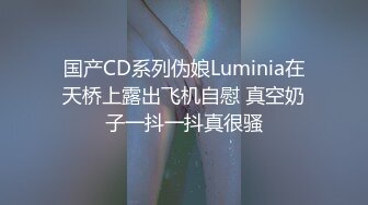 国产CD系列伪娘Luminia在天桥上露出飞机自慰 真空奶子一抖一抖真很骚