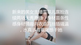 新来的美女主播雪菲儿露脸连续两场大秀直播，身材苗条性感身材情趣内衣道具抽插骚逼，水真多看着就想干她